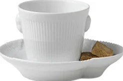 Royal Copenhagen Hvid Elements 10 cl. espressokop med underkop Discount