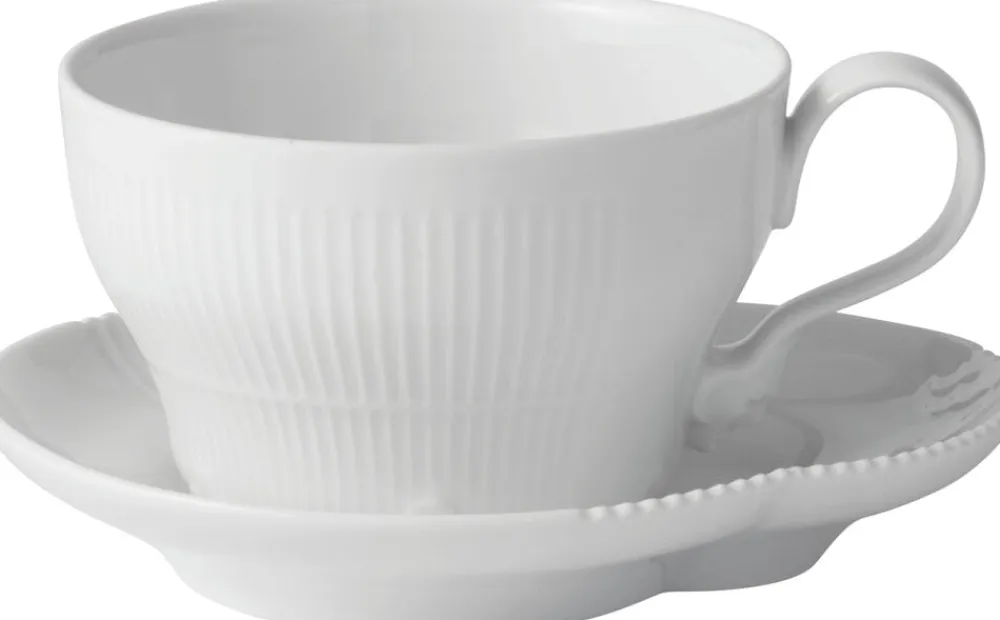 Royal Copenhagen Hvid Elements 26 cl. kop med underkop