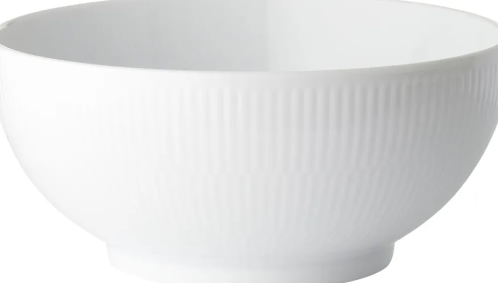 Royal Copenhagen Hvid Riflet 180 cl. skål New