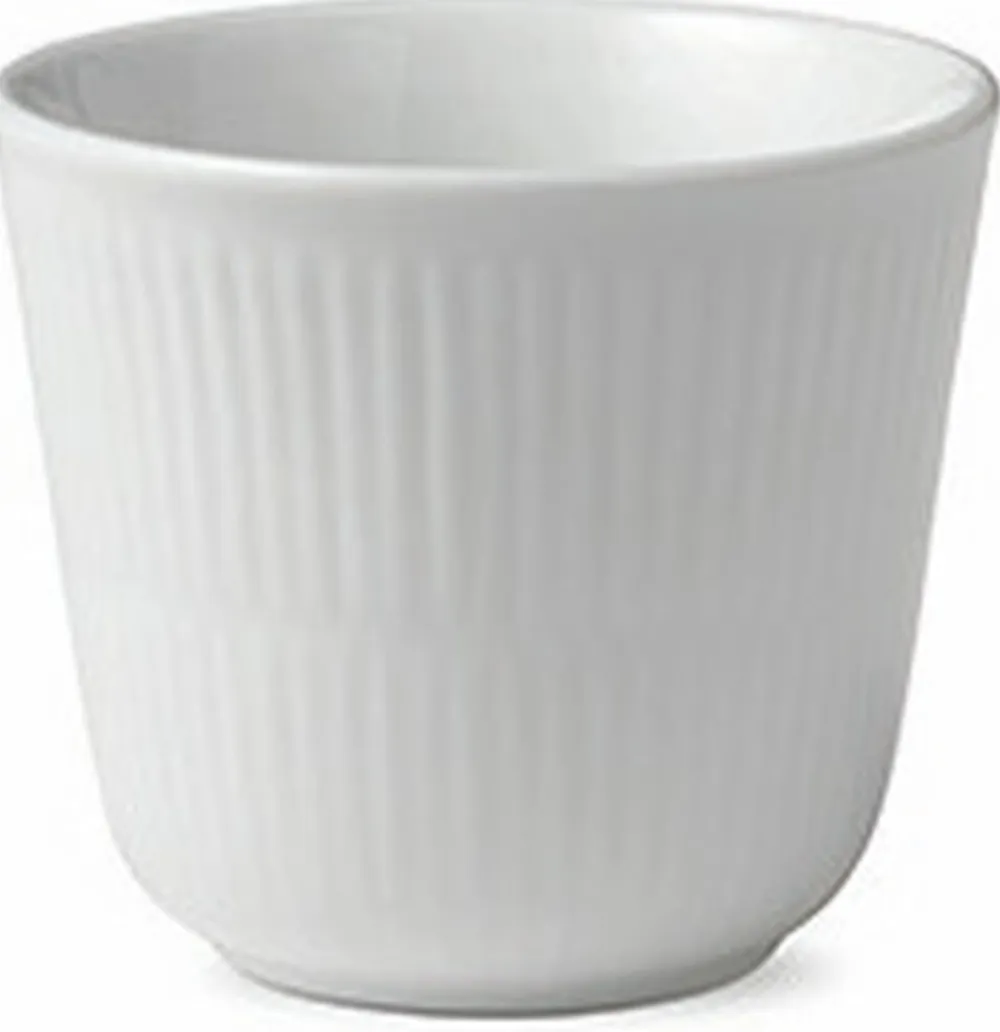 Royal Copenhagen Hvid Riflet 26 cl. termokop