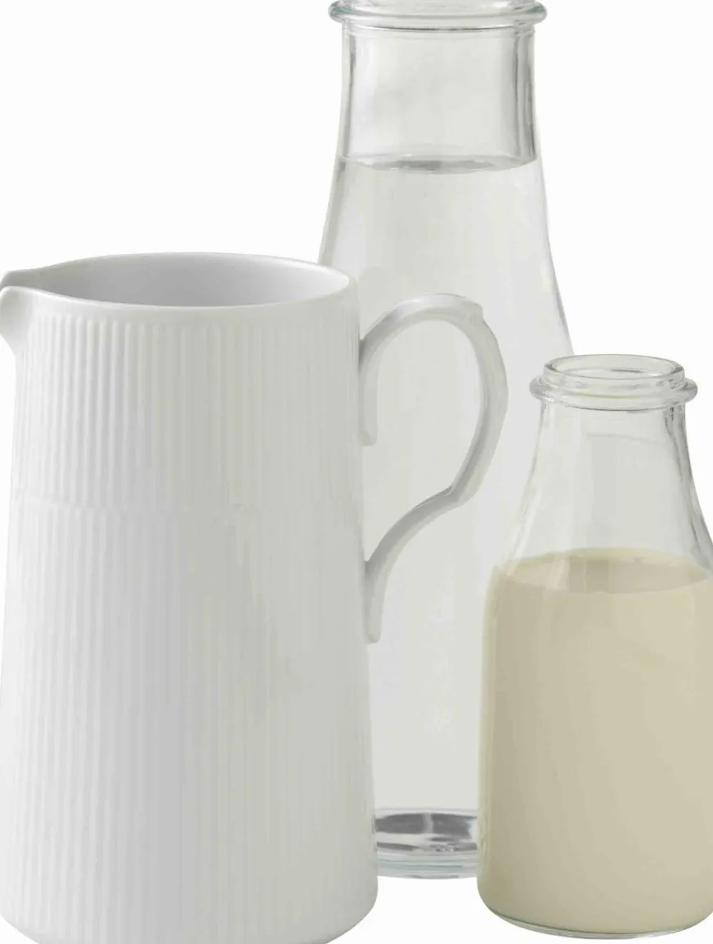 Hvid Riflet 1,6 l. kande>Royal Copenhagen Clearance