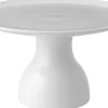 Royal Copenhagen Hvid Riflet Fad på fod 20 cm