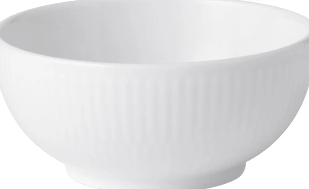 Royal Copenhagen Hvid Riflet skål 24 cl Best