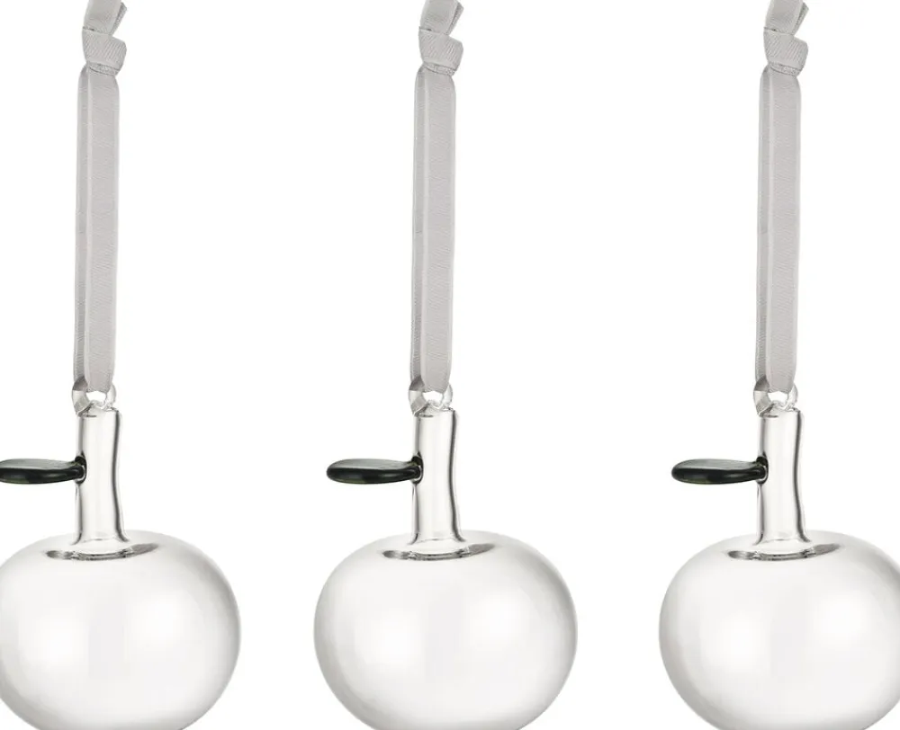 glas æble 3-pak klar>Iittala Sale