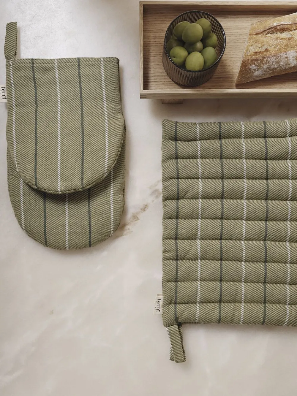 Ferm Living Ito Pot Holder - Set of 2 - Seaweed