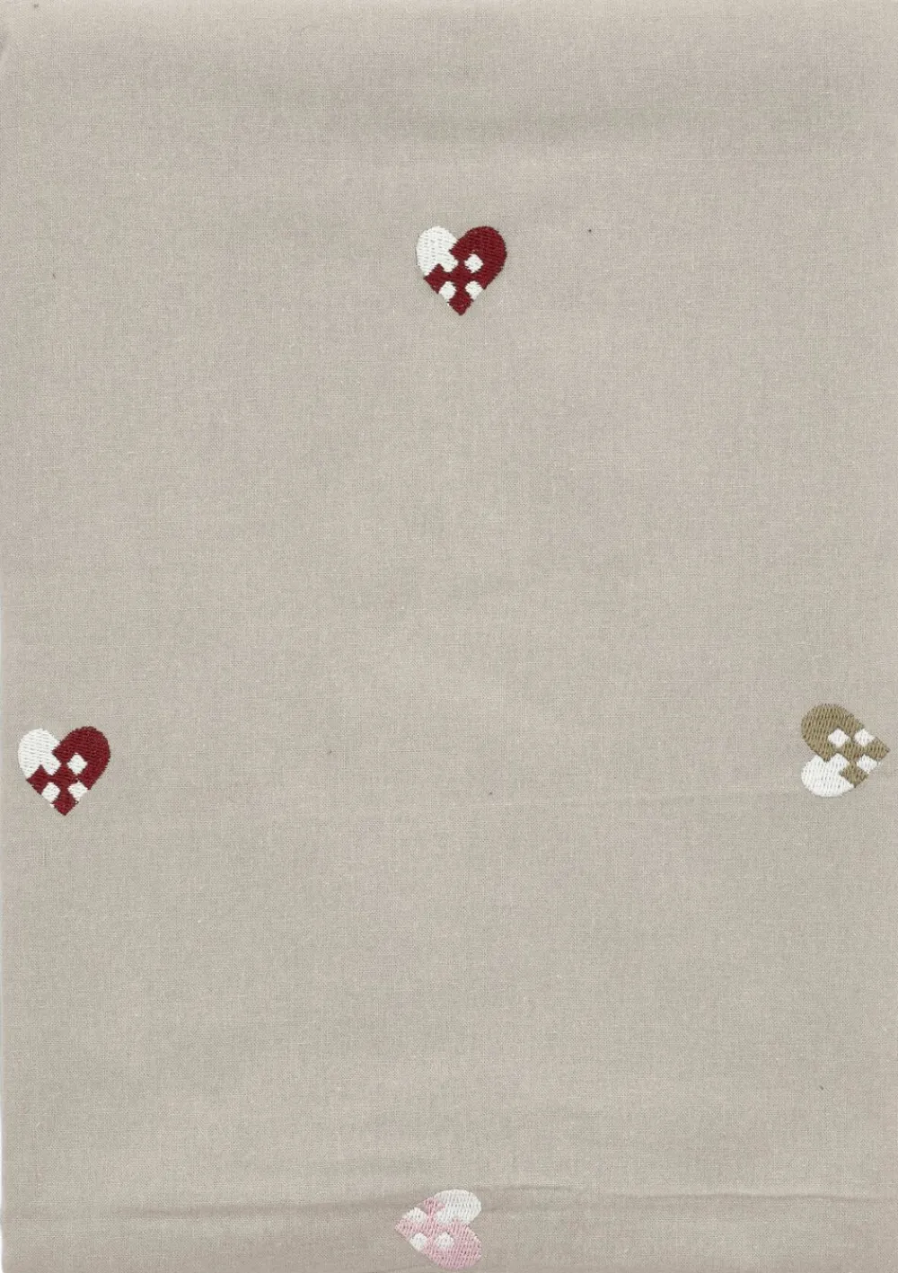 Södahl Juledug 140x320 Christmas Hearts Embroidery Rose Outlet