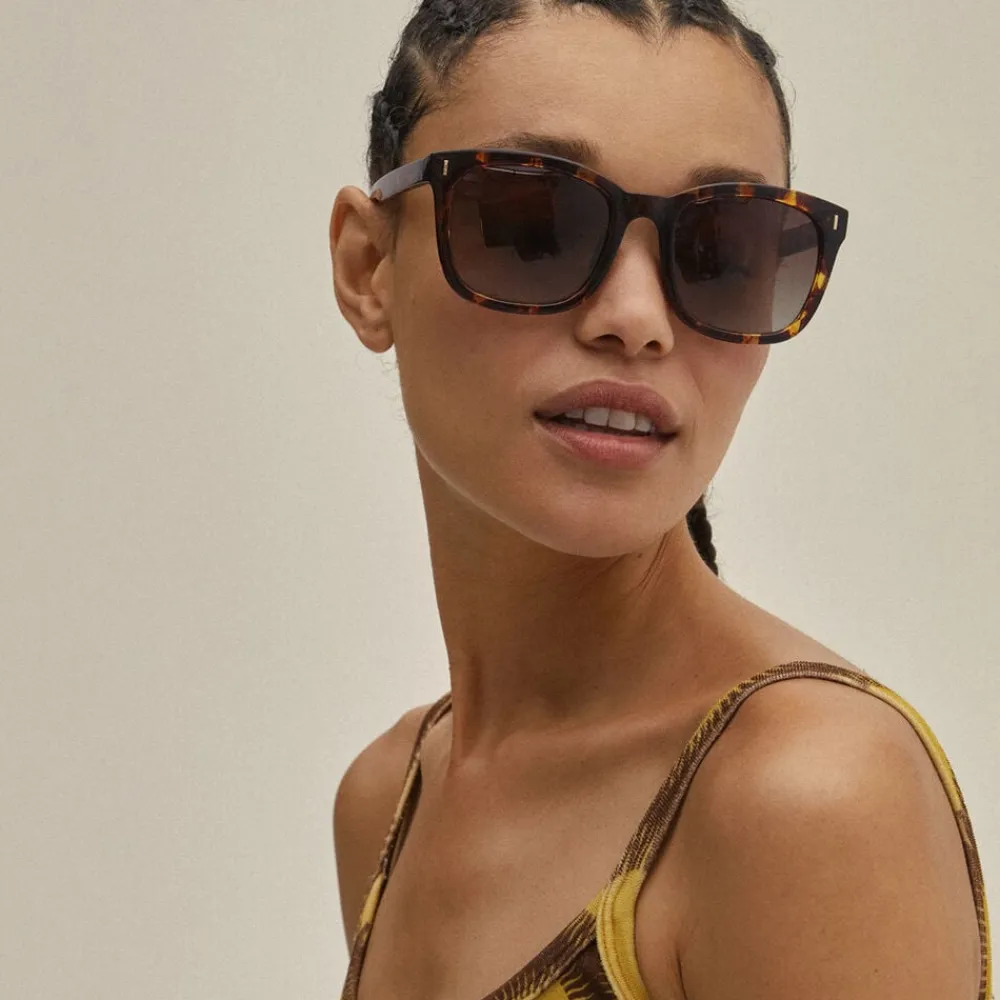 Pilgrim KATYA recycled sunglasses tortoise brown/gold Outlet