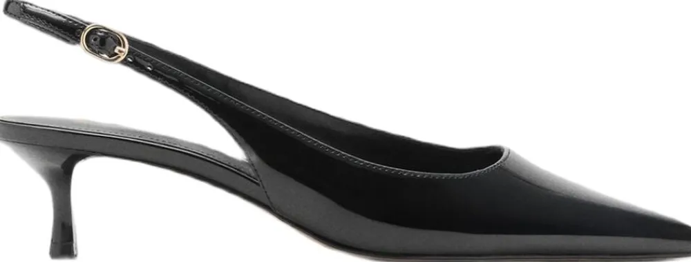 Dame MANGO Kitten-heel patent leather shoes