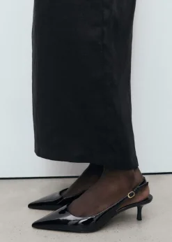 Dame MANGO Kitten-heel patent leather shoes