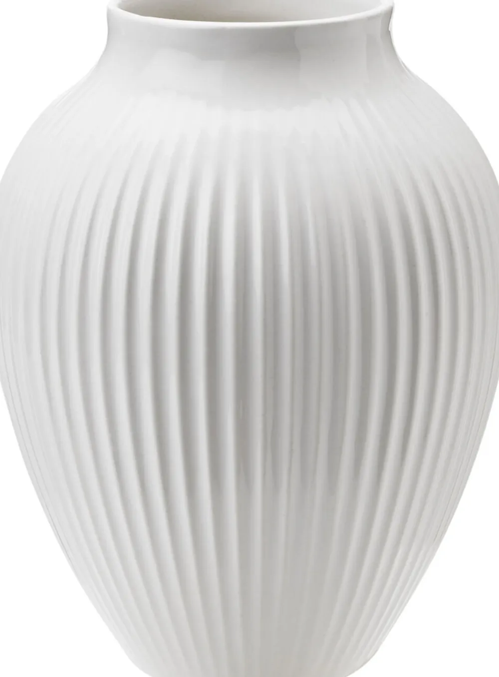 Knabstrup, vase, riller hvid, 12,5 cm>Knabstrup Keramik New