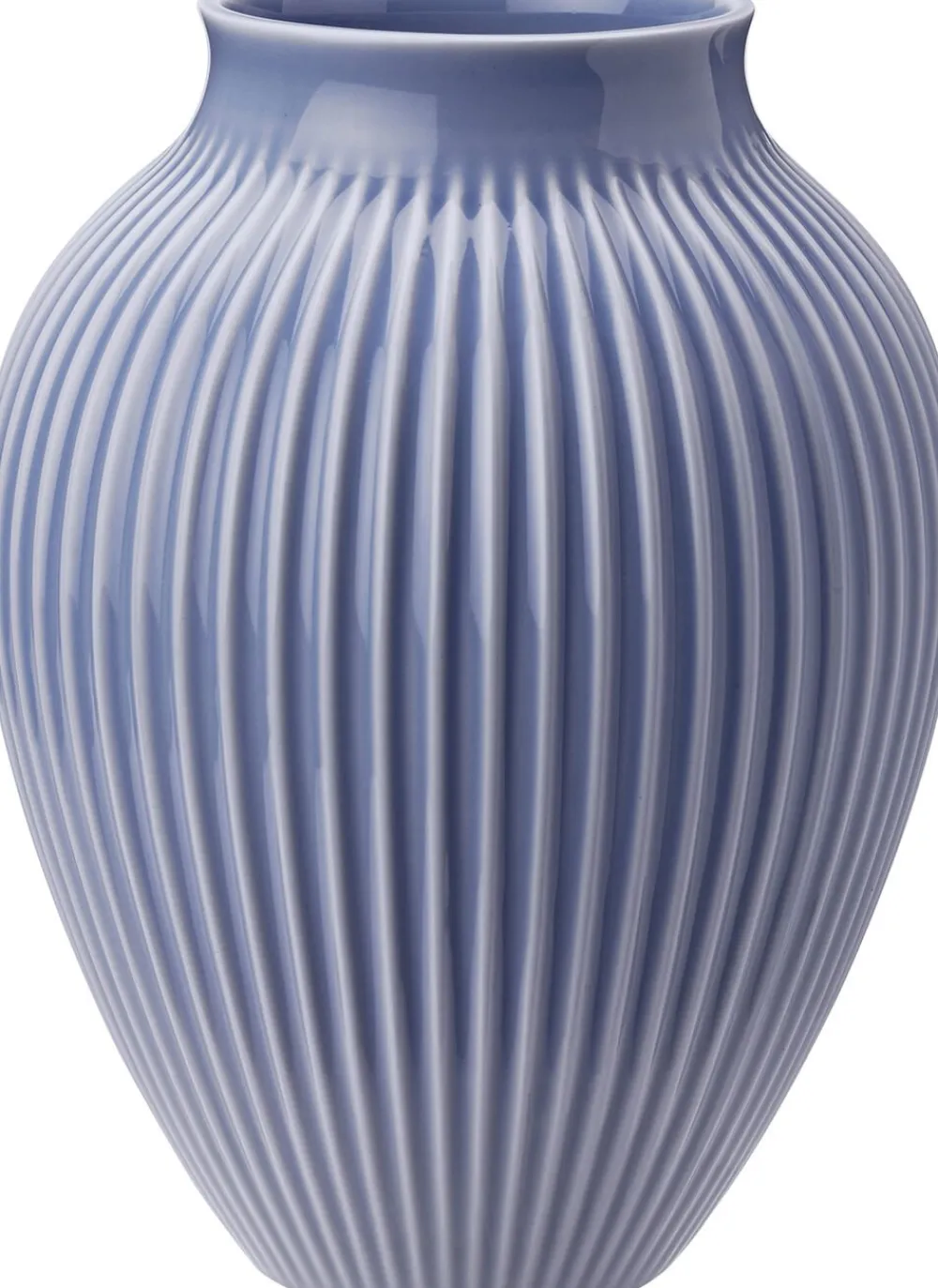 Knabstrup Keramik Knabstrup, vase, riller lavendelblå, 27 cm New