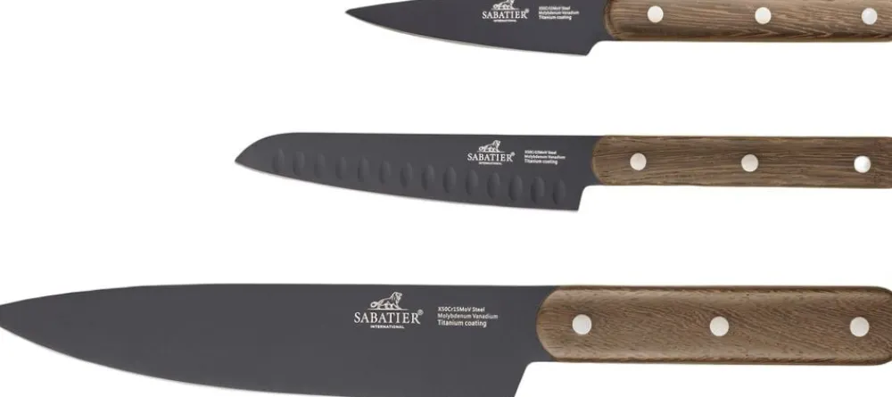 Knivsæt Phenix Walnut 3 dele Sort/valnøddetræ>Lion Sabatier Hot