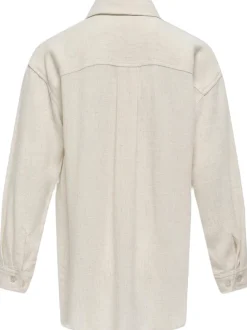 ONLY KOGSIESTA L/S LINEN BLEND OVS SHIRT Moonbeam Hot