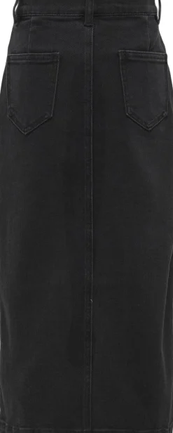ONLY KOGSIRI FRONT SLIT SKIRT WB DNM GU Washed black