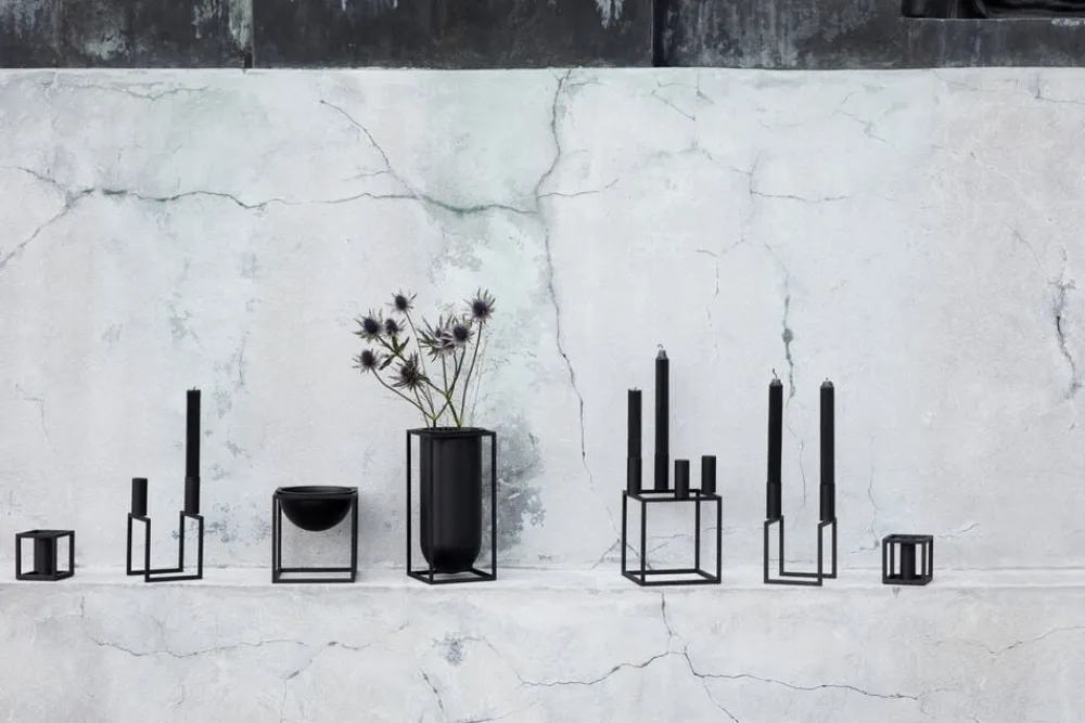 Audo Copenhagen Kubus 1, Candle Holder, Black