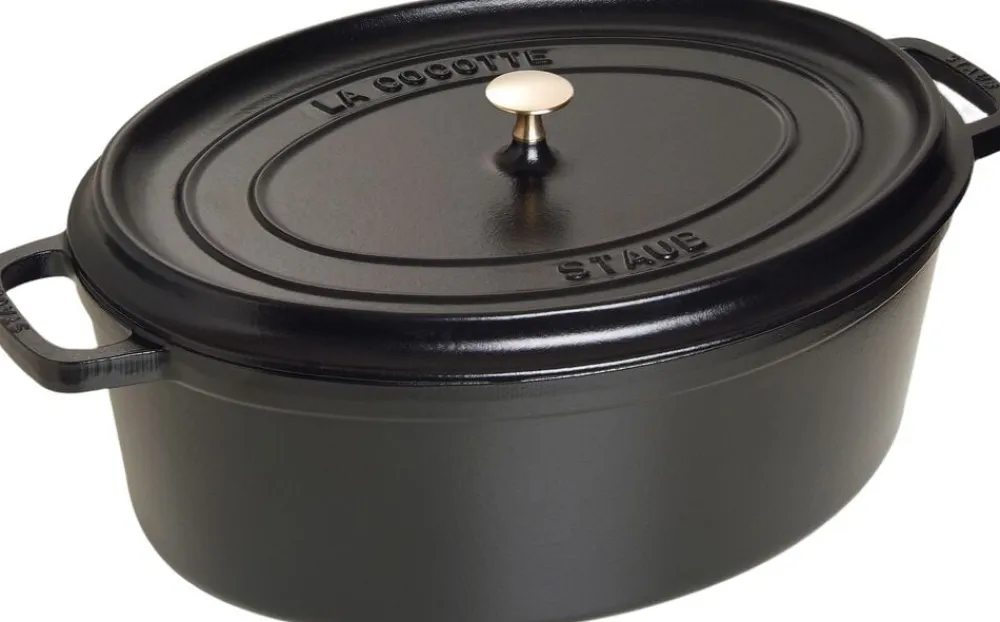 La Cocotte Cocotte 41 cm / 12 l, Oval, Sort, Støbejern>Staub Sale