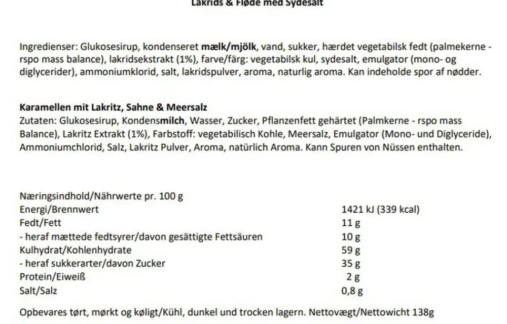 Karamel Kompagniet Lakrids & Fløde med sydesalt elegance