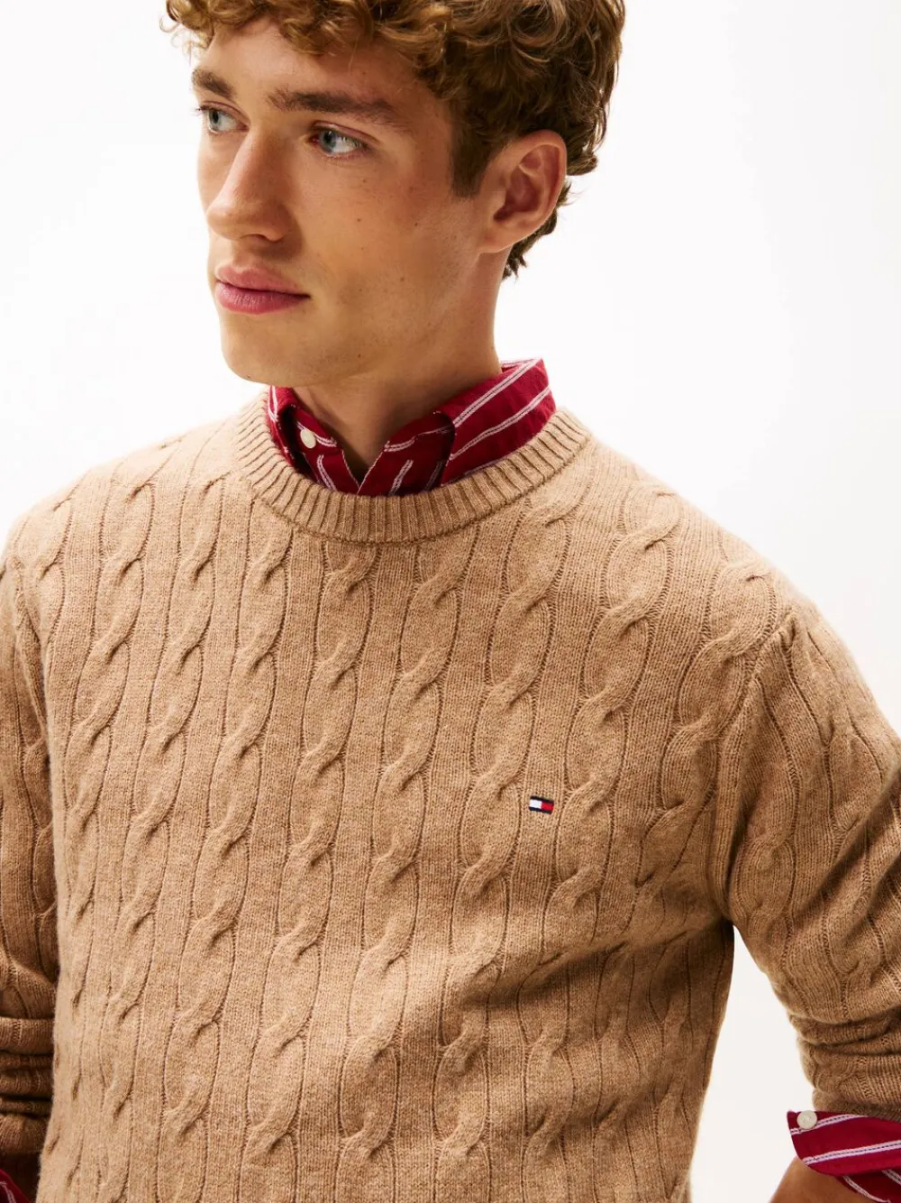 Tommy Hilfiger LAMBSWOOL BLEND CABLE CREW