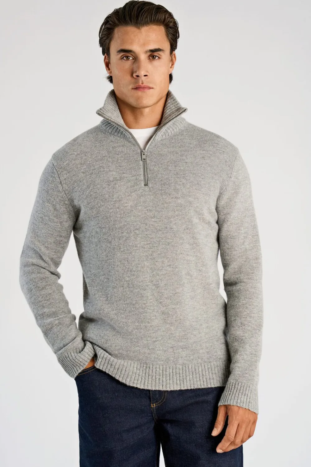 Lambswool half zip knit>Lindbergh