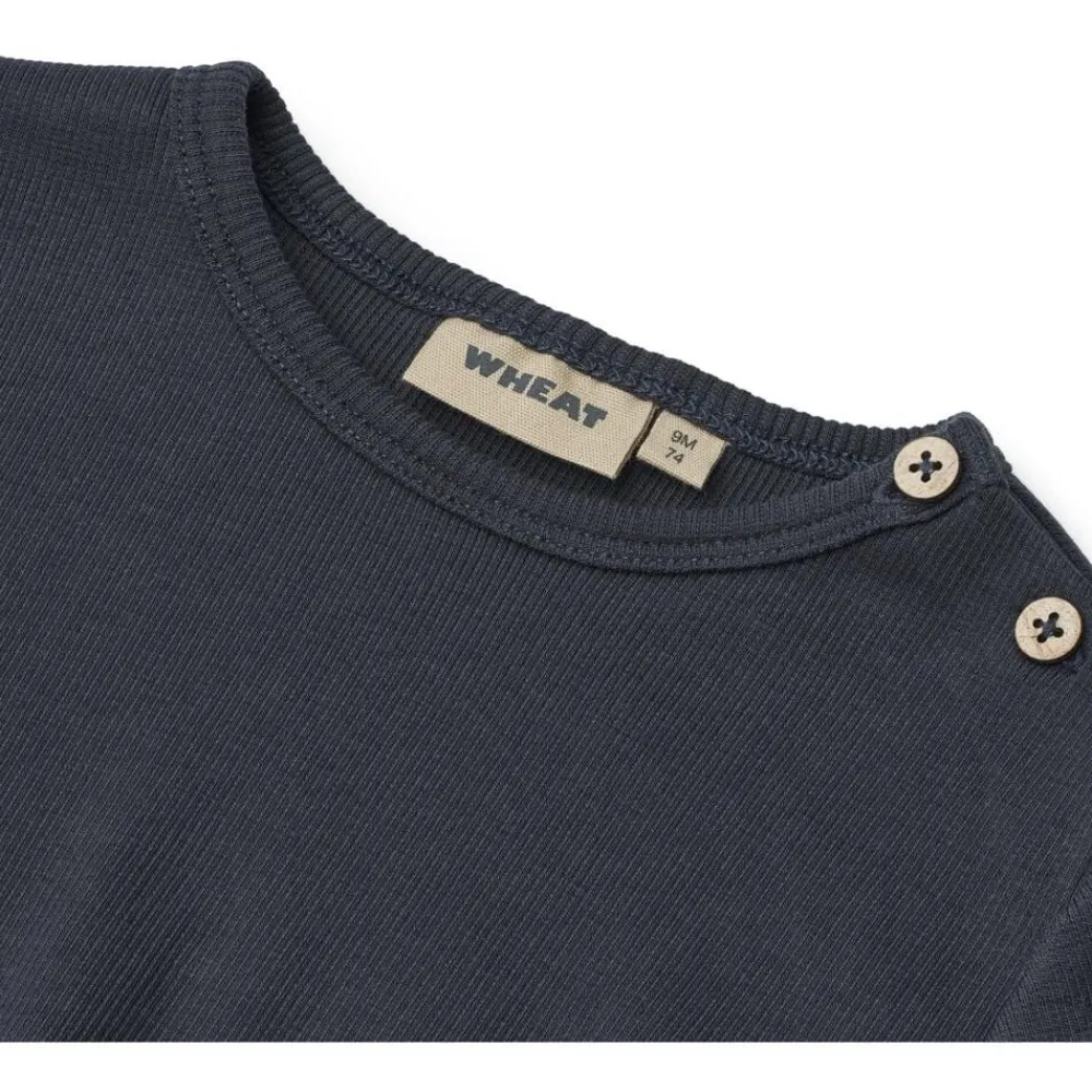 Langærmet Rib T-Shirt Milo>Wheat New