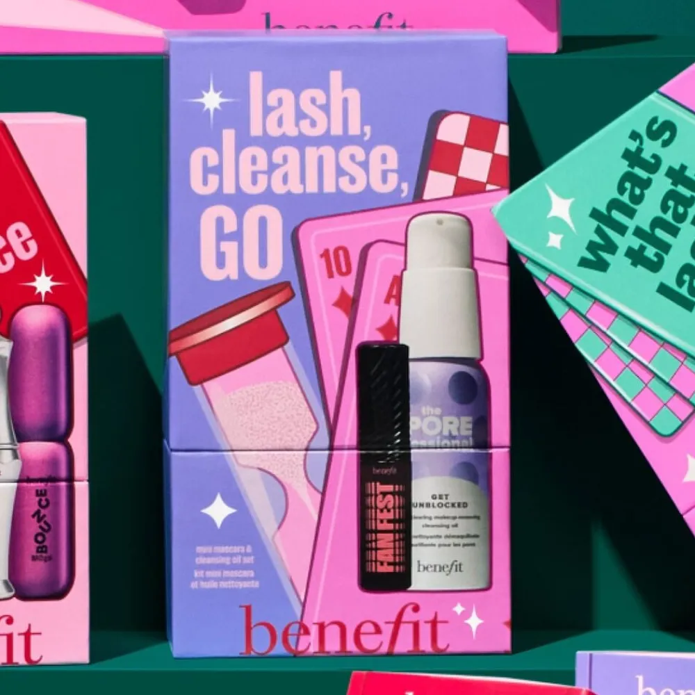 Lash, Cleanse, GO - Gavesæt med mini mascara og Cleansing Oil>Benefit Cosmetics Clearance