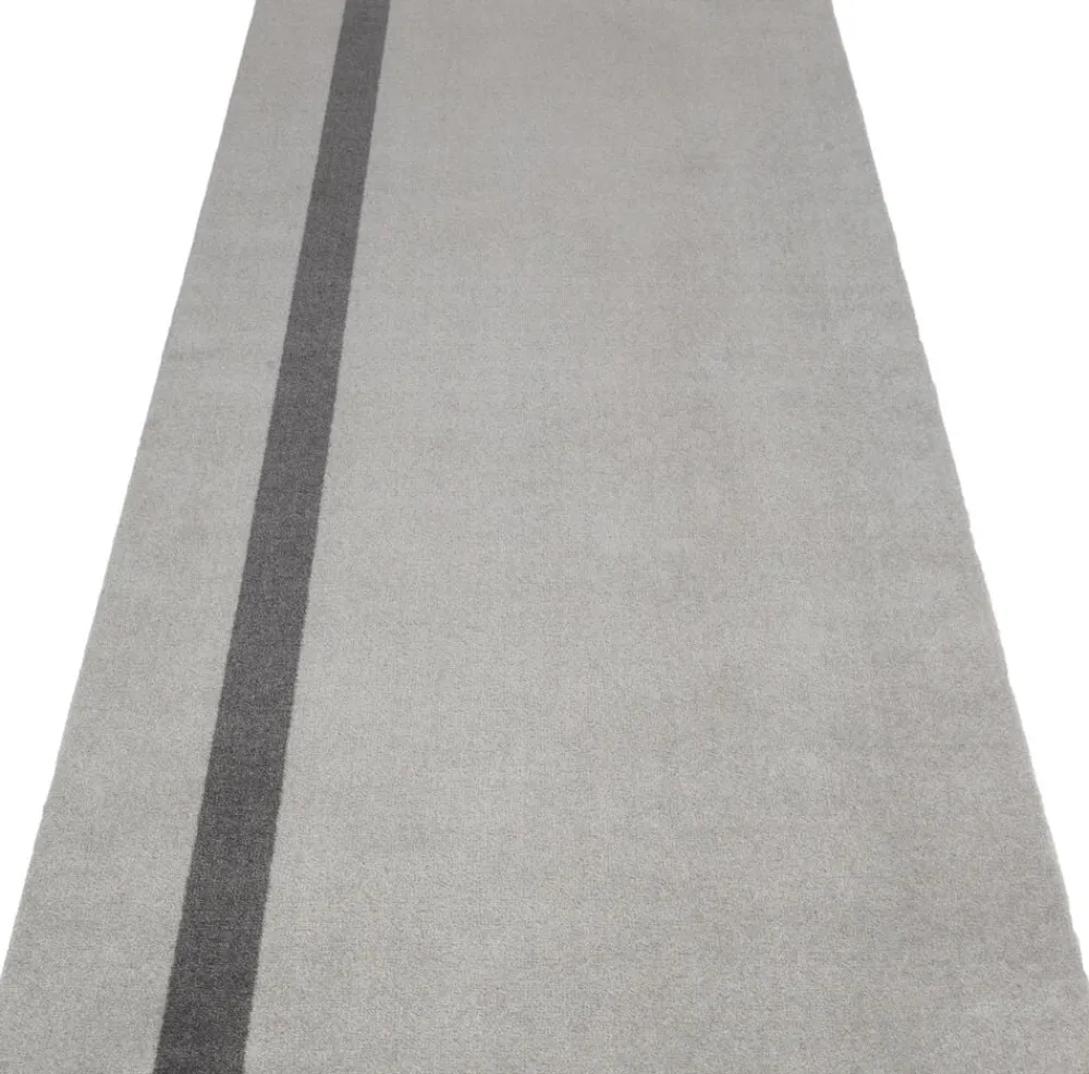 Tica Copenhagen Løber, 90x200 cm, stripe vertical lysegrå/steelgrey