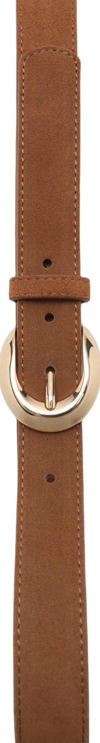 Leather belt with oval buckle>MANGO Sale