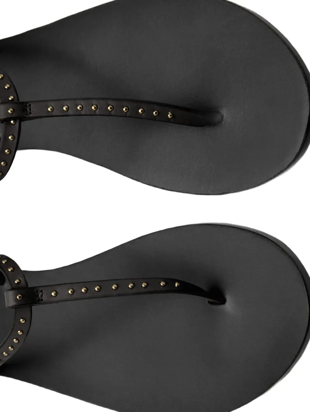 Leather sandals with mini studs>MANGO Best
