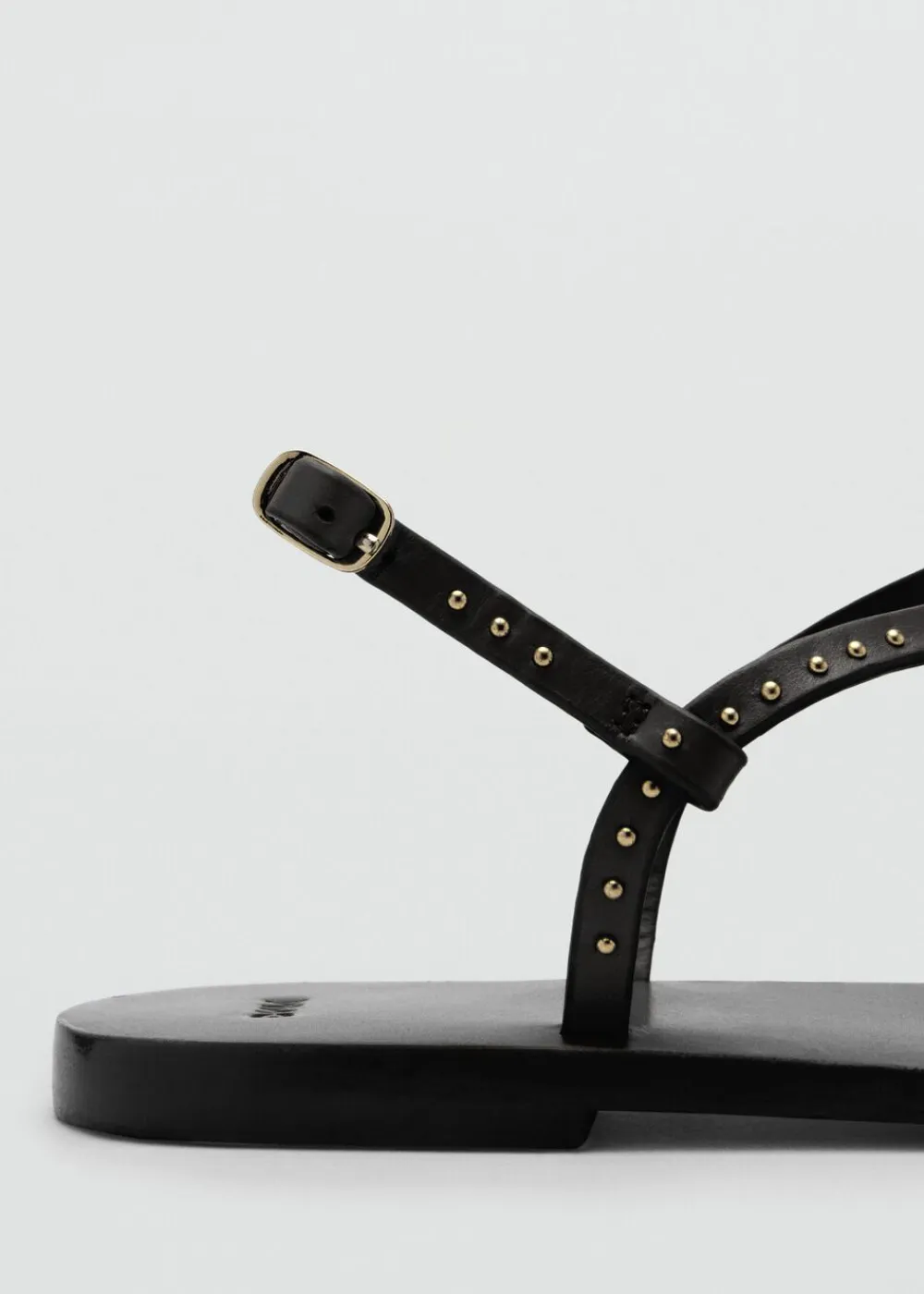 Leather sandals with mini studs>MANGO Best