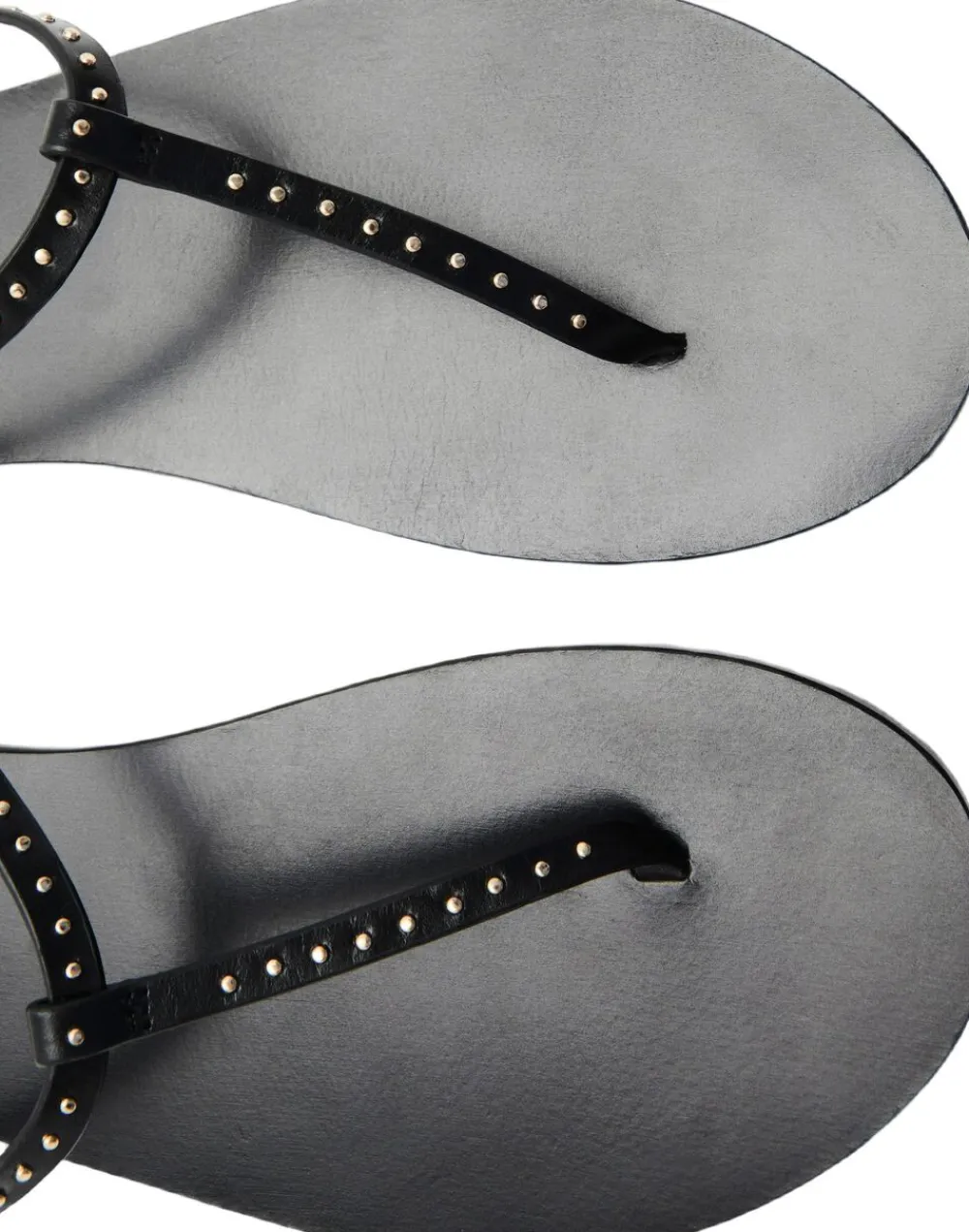 Leather sandals with mini studs>MANGO Best