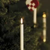 Uyuni LED mini Taper Candle w. Gold Clip - 4 pack - 1,3 x 13,8 cm