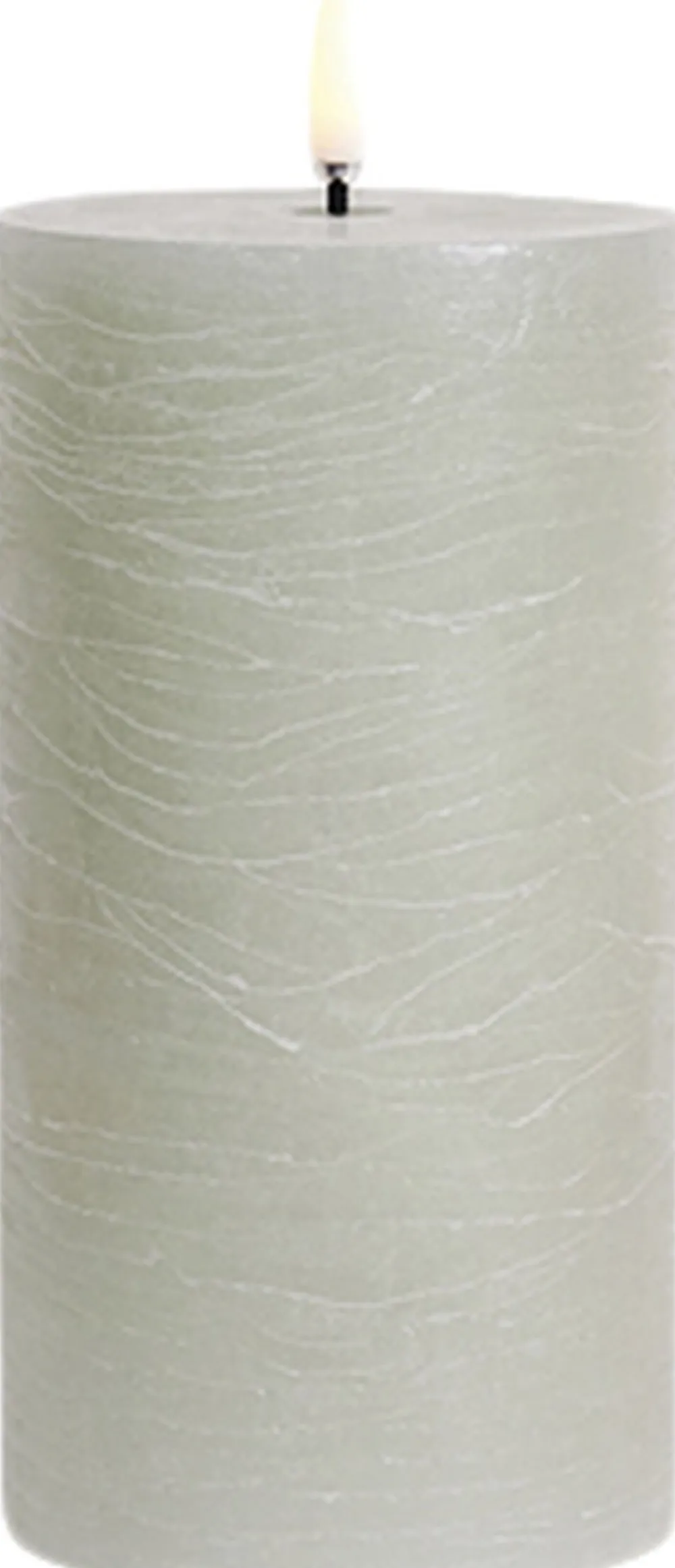 Uyuni LED pillar candle, Dusty green