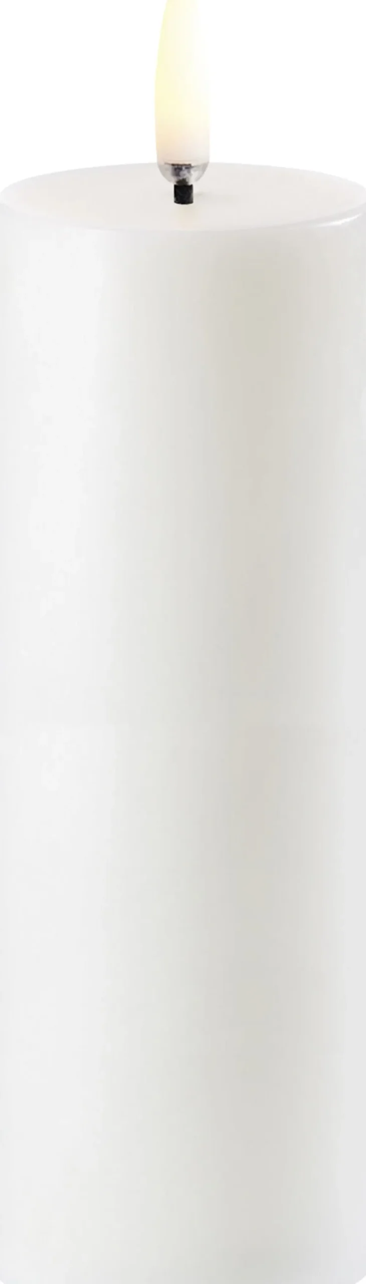 LED pillar candle, Nordic white, Smooth, 5x14,5 cm>Uyuni Outlet