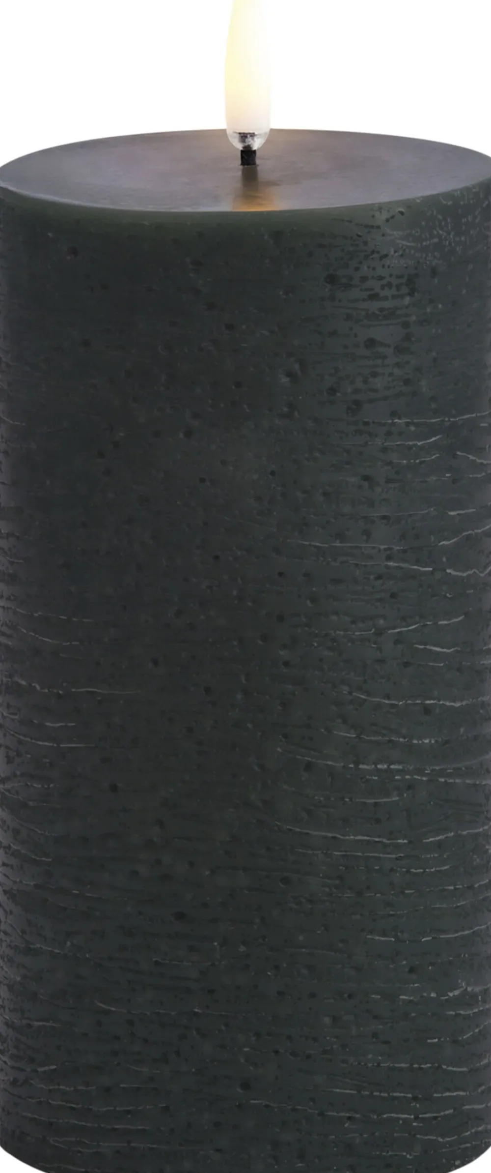 Uyuni LED pillar candle, Pine green, Rustic, 7,8 x 15,2 cm 4/24 Hot
