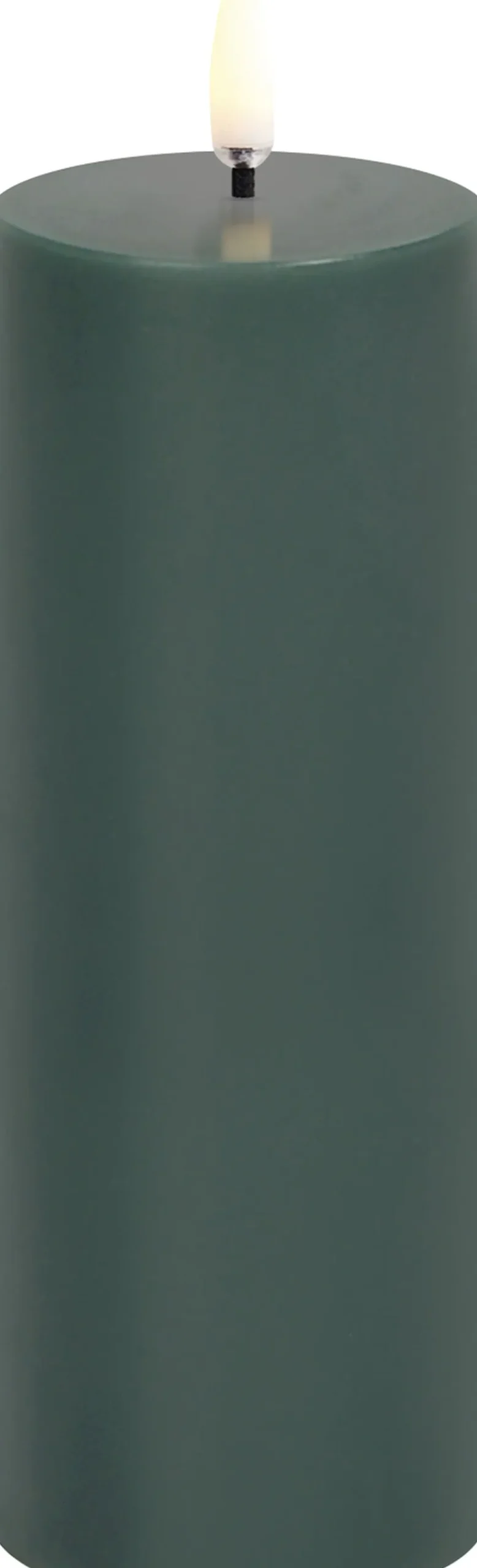 Uyuni LED pillar candle, Pine green, Smooth, 5,8x15,2 cm Clearance