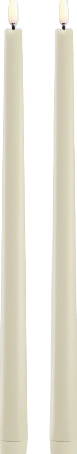 LED slim taper candle, Oyster Grey, Smooth, 2-pack, 2,3x32 c>Uyuni Discount