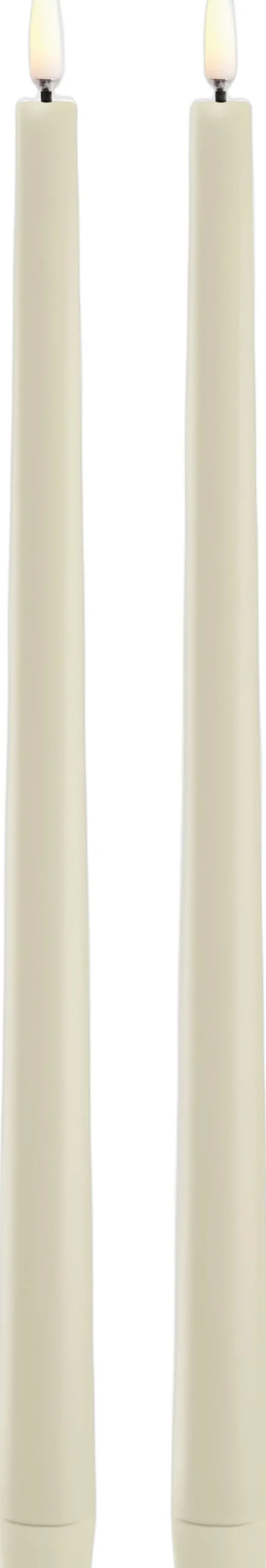 LED slim taper candle, Oyster Grey, Smooth, 2-pack, 2,3x32 c>Uyuni Discount