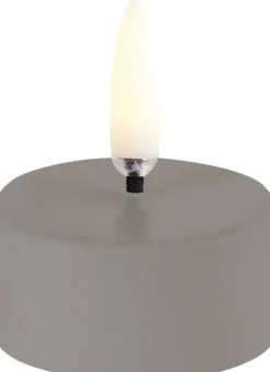 Uyuni LED tealight 400~ battery incl. , Plain black wax, Smooth, 4x2,1 cm Online