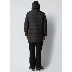 Fat Moose Liam Puffer Long Jacket Black New