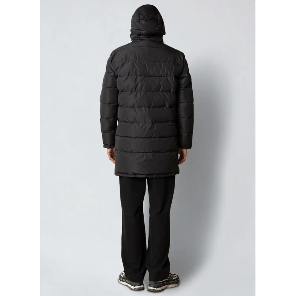 Fat Moose Liam Puffer Long Jacket Black New