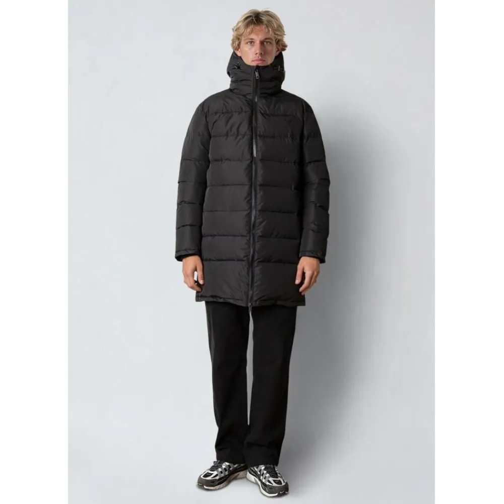 Fat Moose Liam Puffer Long Jacket Black New