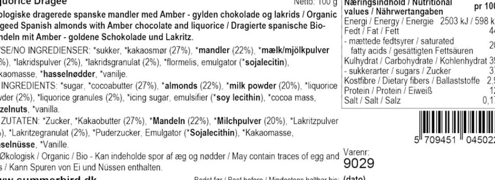 Summerbird Liquorice Dragée