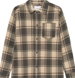 Les Deux Loan Check Twill Overshirt Irish cream Online