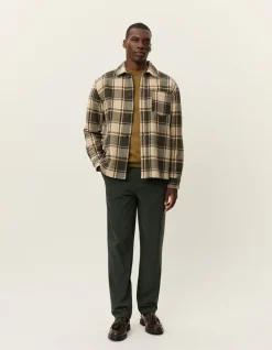 Les Deux Loan Check Twill Overshirt Irish cream Online