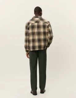 Les Deux Loan Check Twill Overshirt Irish cream Online