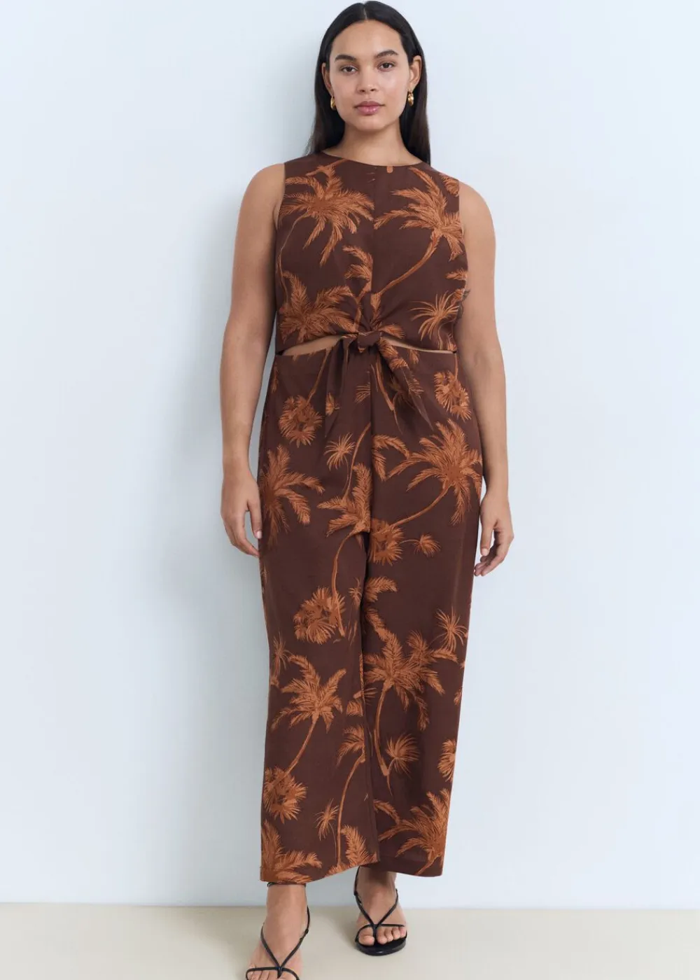 Dame MANGO Lyocell jumpsuit with cut-out and k
