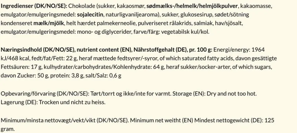 Lys Symfoni æske 125 gr.>Bagsværd Lakrids Sale