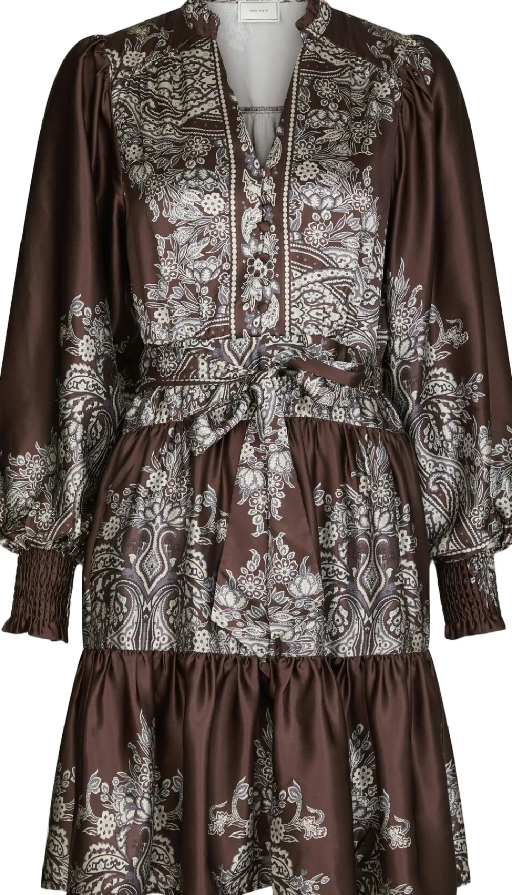 Dame Neo Noir Malfida Paisley Border Dress