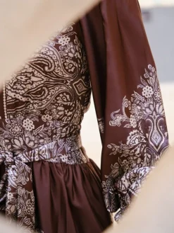Dame Neo Noir Malfida Paisley Border Dress