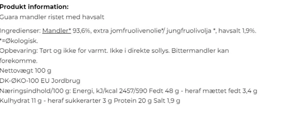 Mill & Mortar Mandler-Havsalt, ØKO